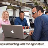 Startups interacting with the agriculture