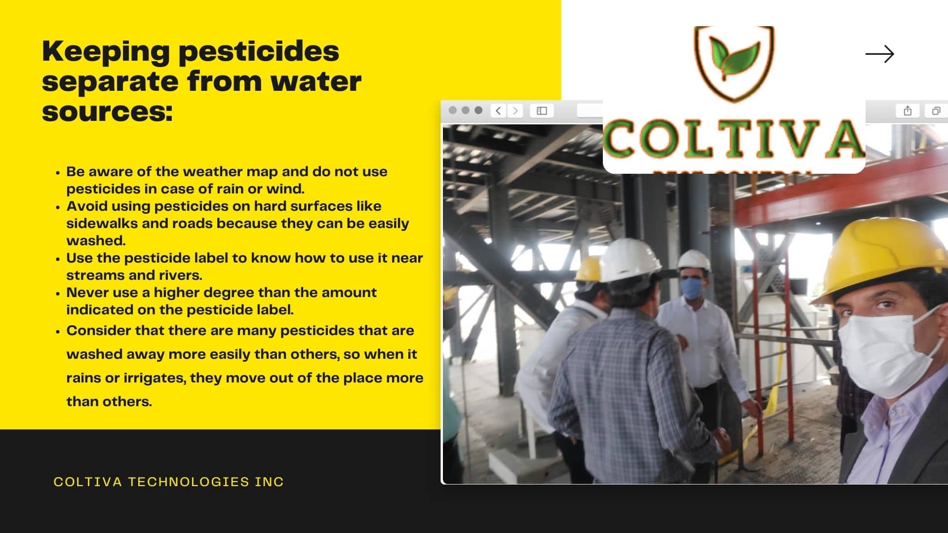 Pest control in factories